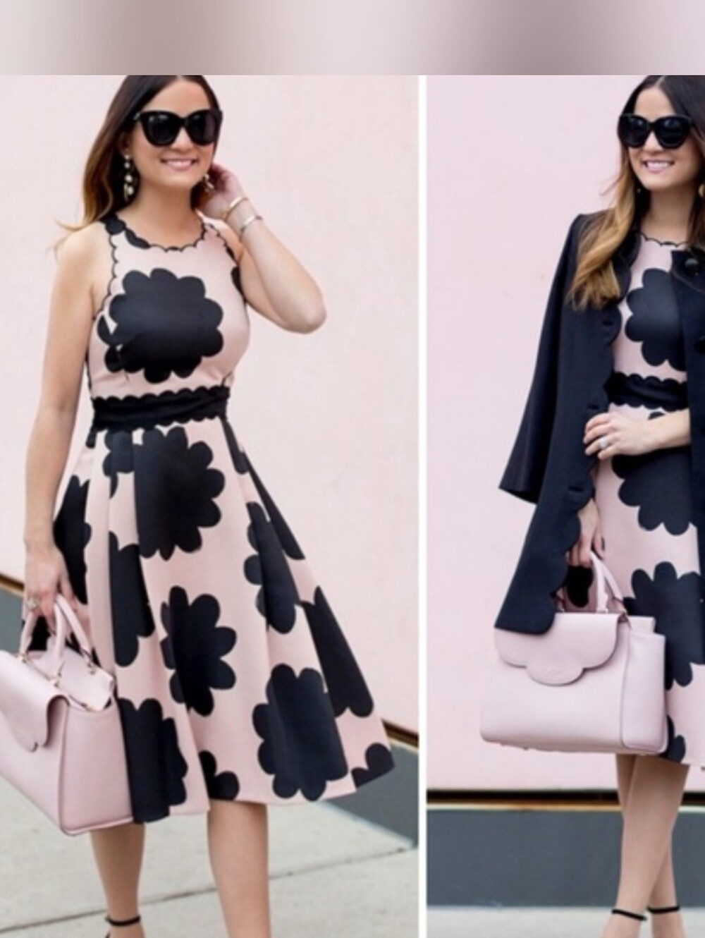 kate spade Pink Petal Stamp Midi Dress